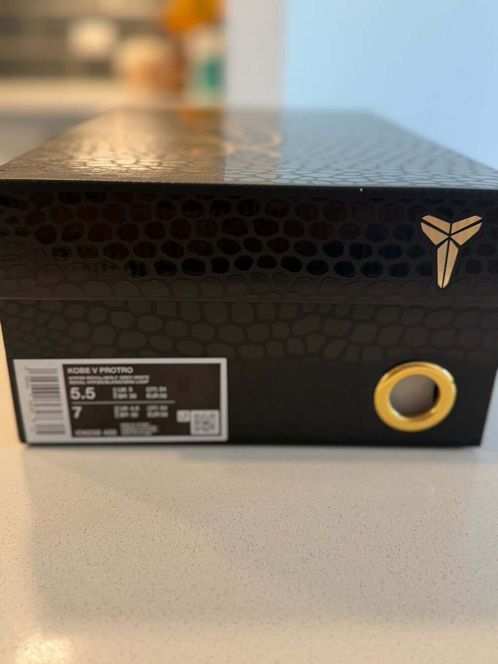 Nike Kobe V Protro Size 5.5 Hyper Royal Wolf Grey